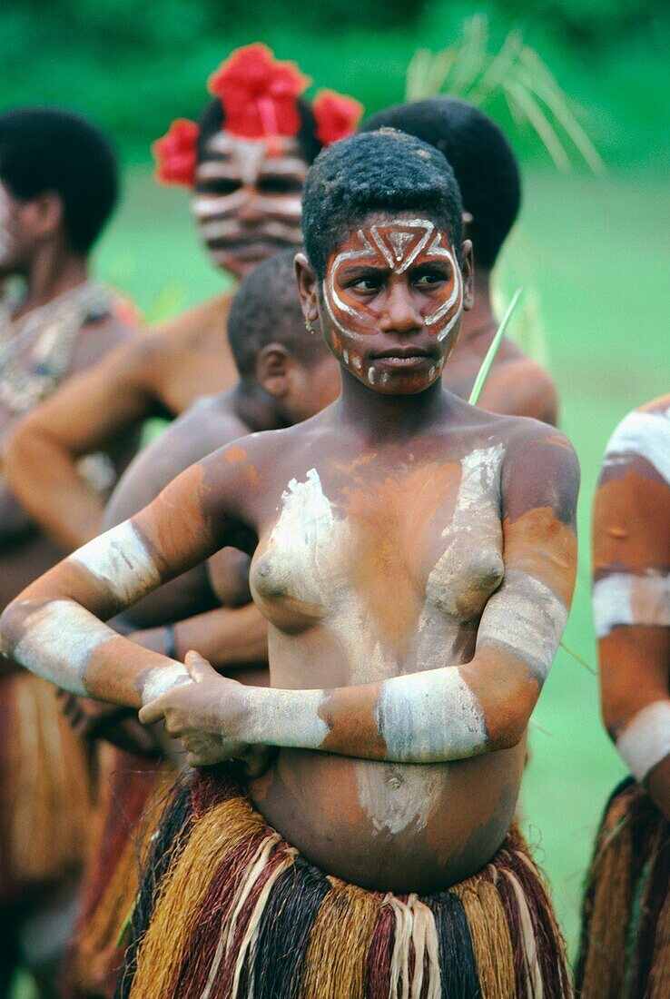 Young woman from Karawari River in the upper Sepik region of Papua New Guinea