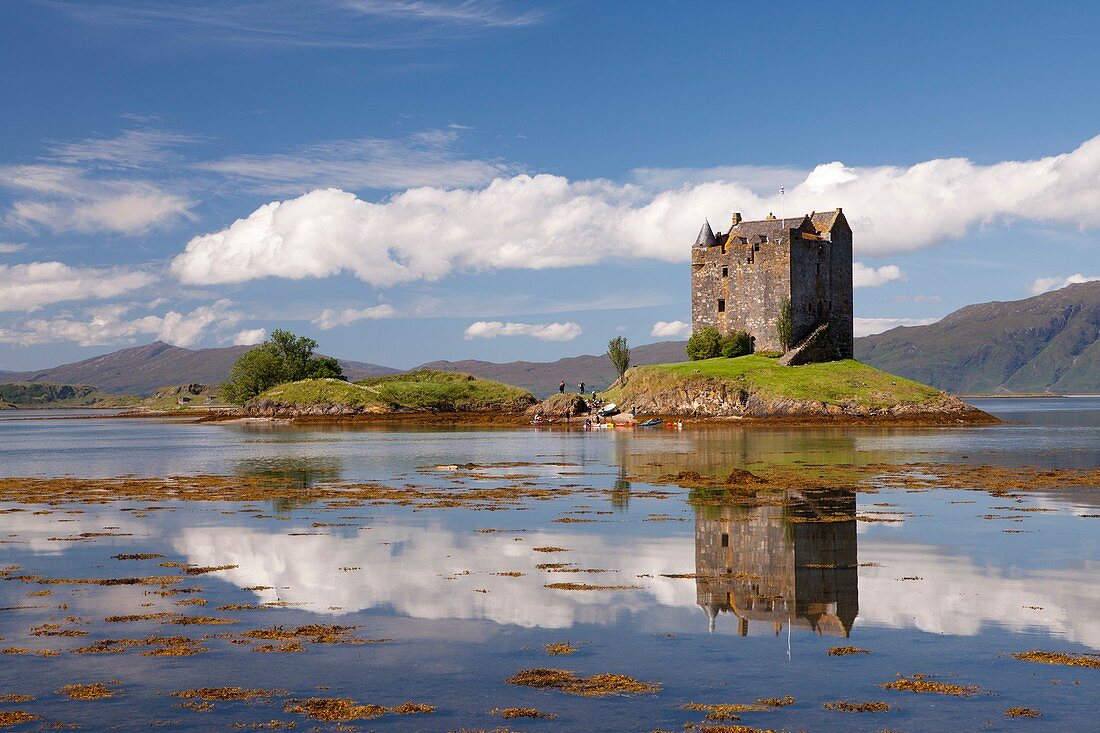 Castle of Stalker near Appin village - An Apainn -, Highlands, Scotland
