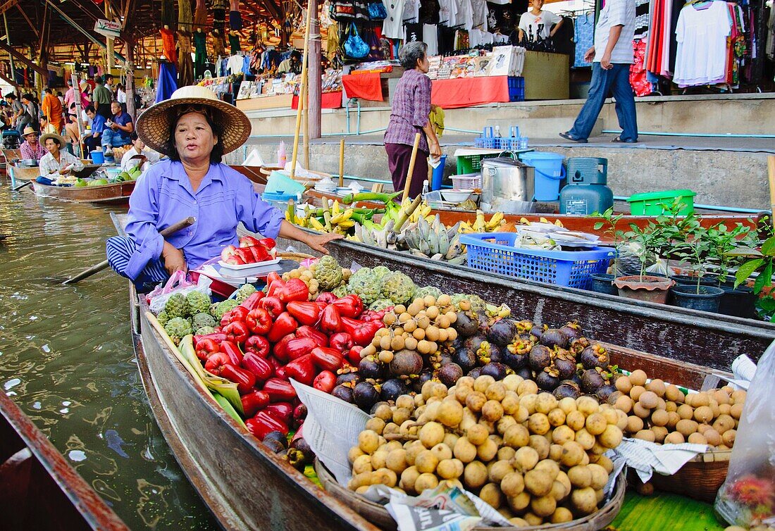 Exotic fruits for sale at the Floating Market, Damnoen Saduak, Thailand