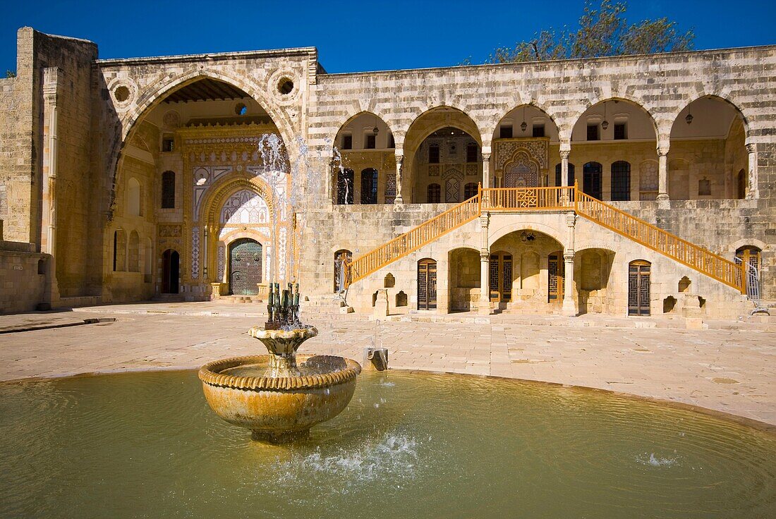 Courtyard of Dar al-Wousta, Beiteddine Palace of emir Bashir Shihab II, Lebanon