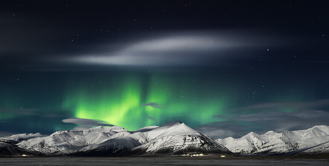 Aurora Borealis, Hornafjordur, Eastern Iceland.