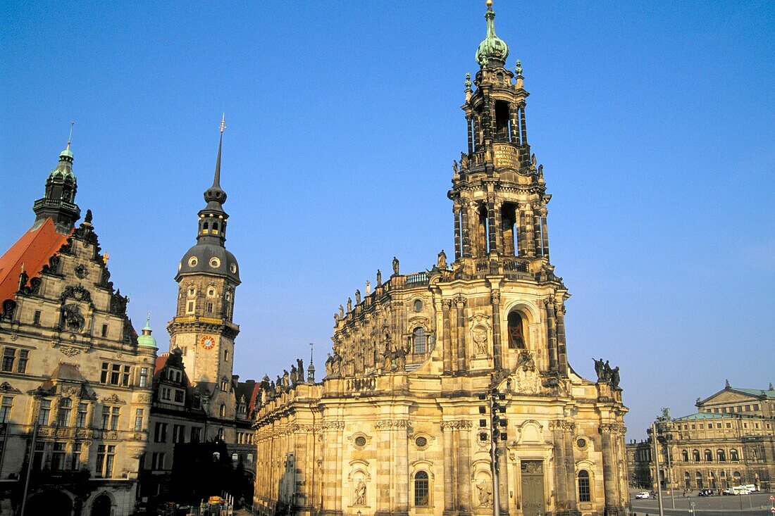 Germany, Saxony, Dresden, Castle, Cathedral, Opera.
