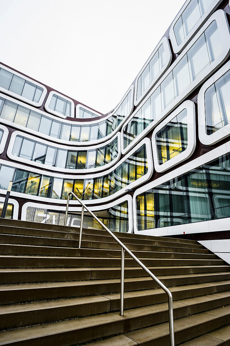 modernes Bürogebäude, Europaviertel, Stuttgart, Baden-Württemberg, Deutschland
