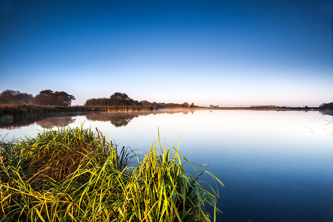 Morgenstimmung an der Hamme, Worpswede, Teufelsmoor, Niedersachsen, Deutschland