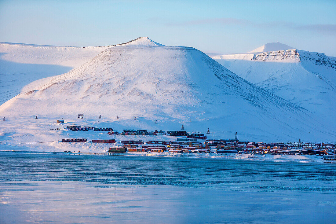 Longyearbyen, Spitzbergen im März, Spitzbergen, Svalbard, Norwegen