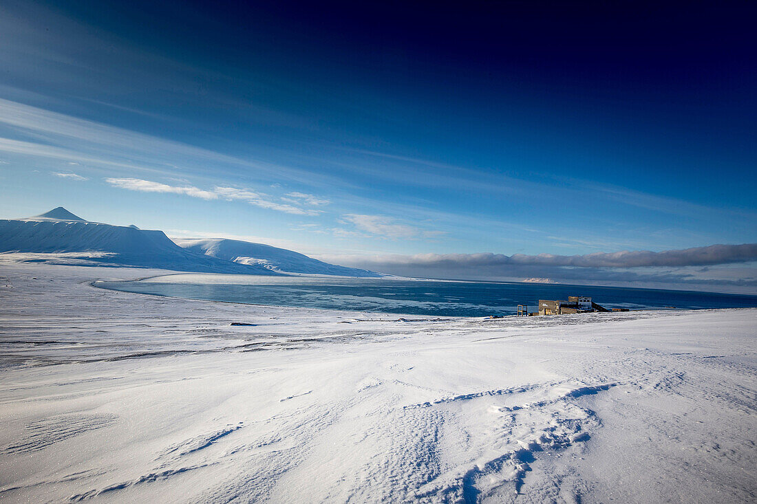 Snowy landscape at Spitzbergen, Spitzbergen, Svalbard, Norway