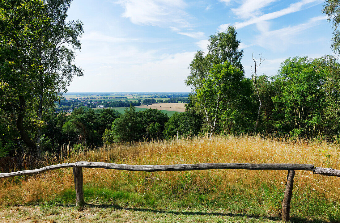 View from Gollenberg to Rhinow, Stoelln, Brandenburg, Germany