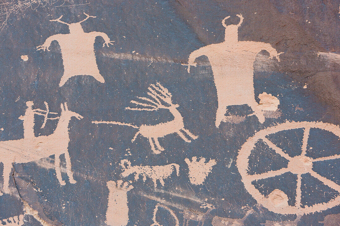 Newspaper Rock State Historical Monument, Petroglyphen, Utah, USA