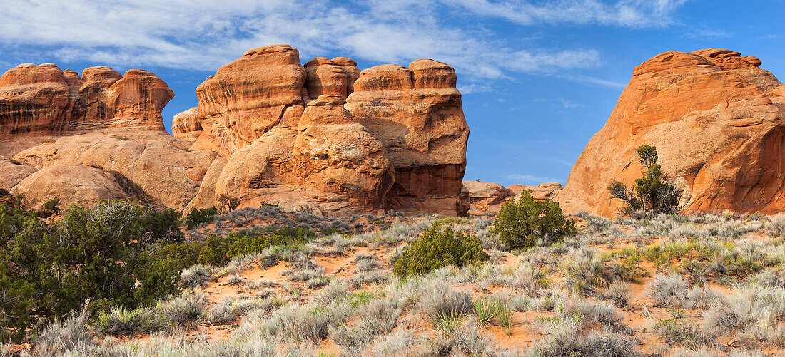 Sandsteinformationen im Devils Garden, Arches National Park, Utah, USA