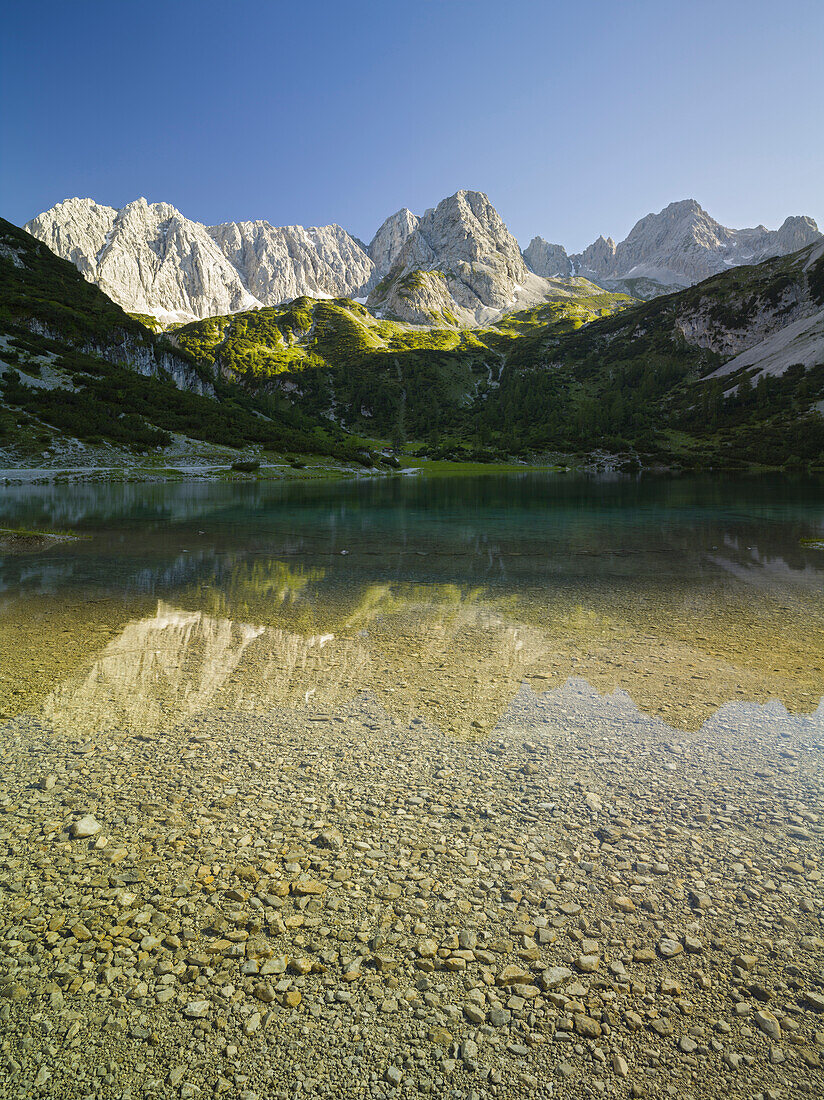 Seebensee, Vorderer Drachenkopf, Mieminger Mountains, Tyrol, Austria
