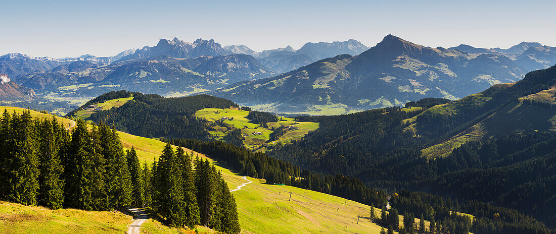 Kitzbühler Alpen, Hartkaser, Kitzbühler Horn, Loferer Steinberge, Tirol, Österreich