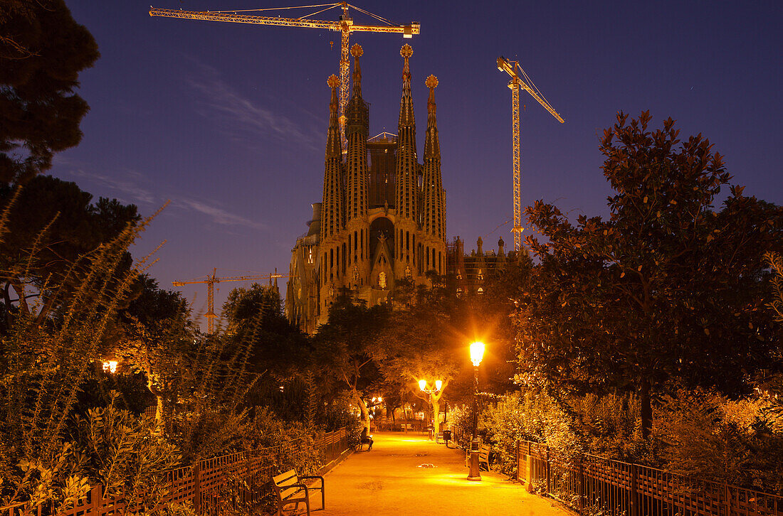 La Sagrada Familia, Kirche, Kathedrale, Architekt Antonio Gaudi, Modernismus, Jugendstil, Stadtviertel Eixample, Barcelona, Katalonien, Spanien, Europa