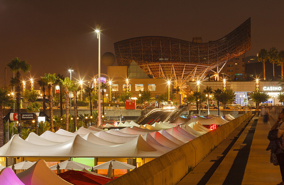 Peix, Fisch, Skulptur von Frank O. Gehry, Port Olimpic, Yachthafen, Vila Olimpica, Barcelona, Katalonien, Spanien, Europa