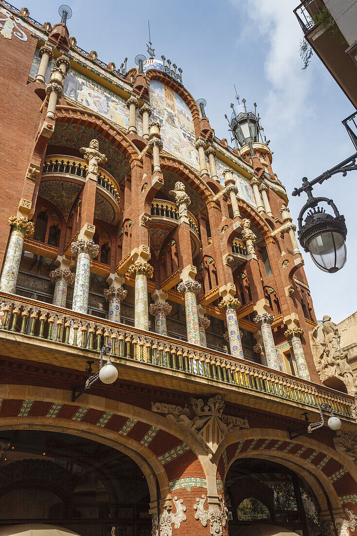 Palau de la Música Catalana, Musikpalast, Architekt Domenech i Montaner, UNESCO Welterbe, Modernismus, Jugendstil, St. Pere und La Ribera Stadtviertel, Barcelona, Katalonien, Spanien, Europa