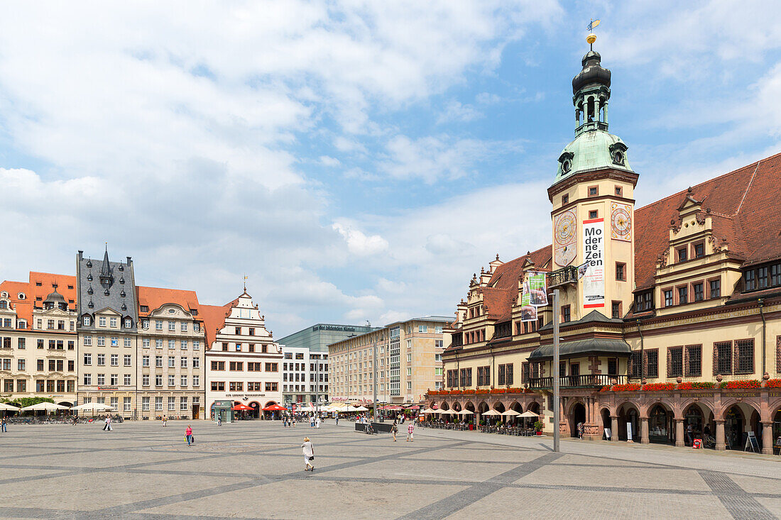 Altes Rathaus am Marktplatz, Leipzig, Sachsen, Deutschland