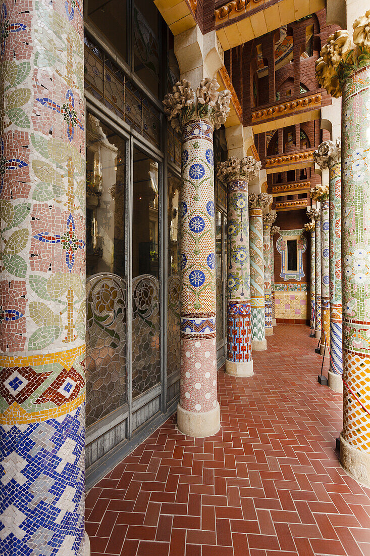 Palau de la Música Catalana, music hall, architect Domenech i Montaner, UNESCO world heritage, modernism, Art Nouveau, St. Pere and La Ribera quarter, Barcelona, Catalunya, Catalonia, Spain, Europe