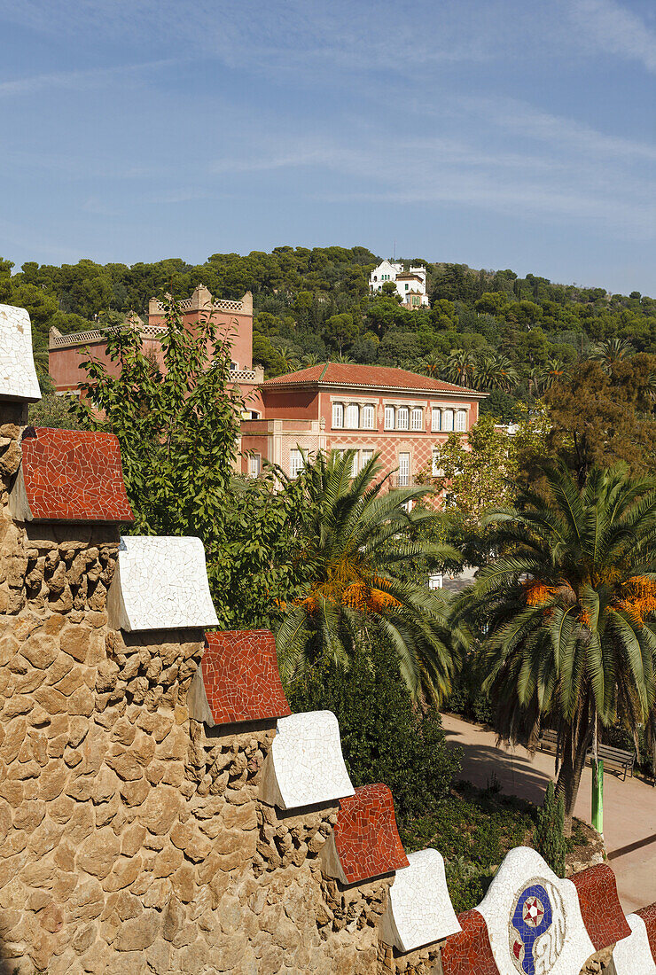 Park Güell, Modernisme, Jugendstil, Architekt Antonio Gaudi, UNESCO Welterbe, Stadviertel Gracia, Barcelona, Katalonien, Spanien, Europa