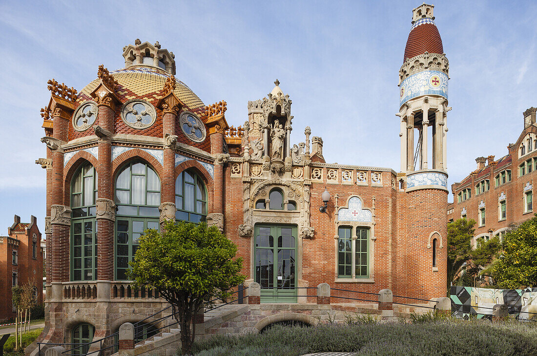 Hospital de la Santa Creu i Sant Pau, ehemaliges Hospital, Modernisme, Jugendstil, Architekt Domenech i Montaner, UNESCO Welterbe, Stadtviertel Eixample, Barcelona, Katalonien, Spanien, Europa