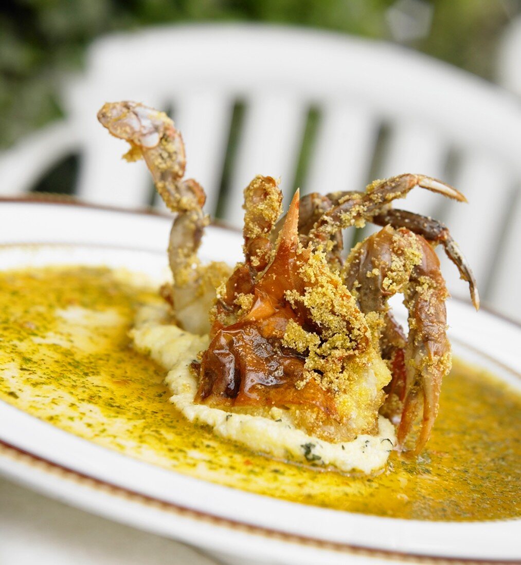 Soft Shell Crab in Herbed Butter Sauce