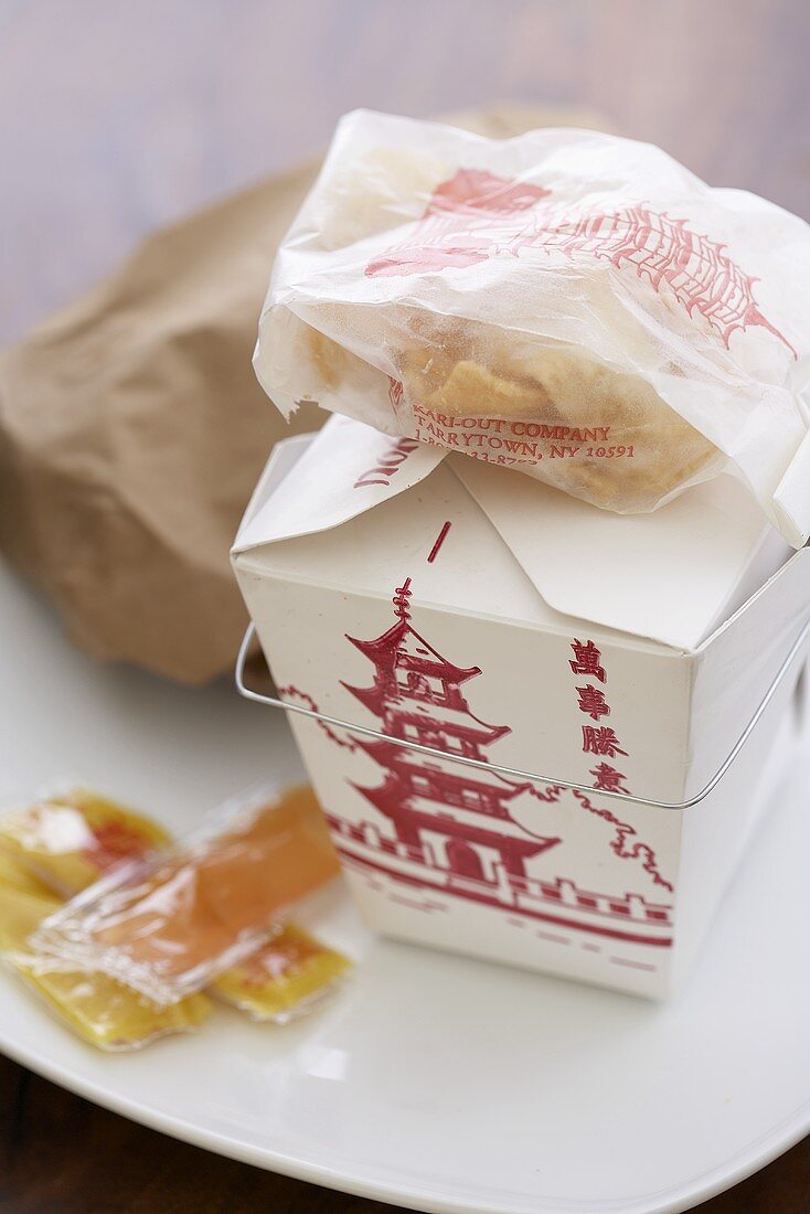 Chinese Food in Take-Out Containers