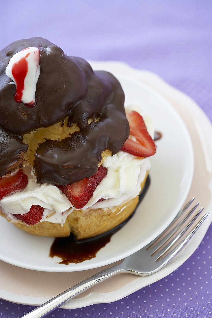 Chocolate Covered Strawberry Puff Pastry