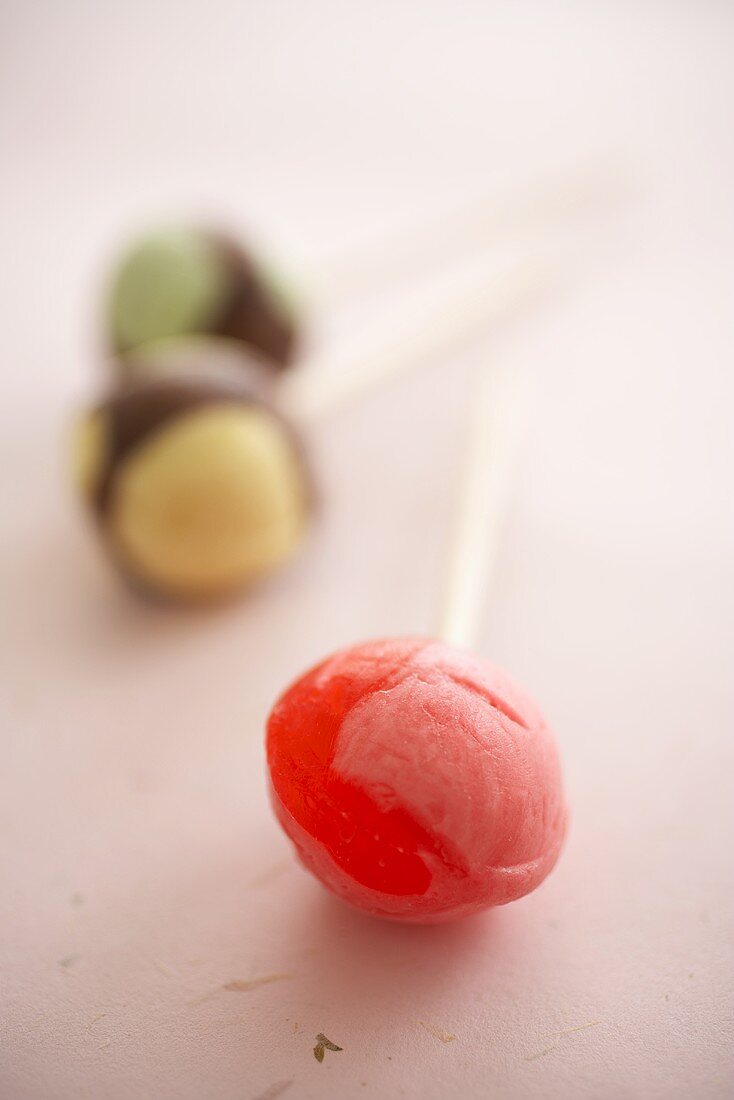 Homemade Lollipops; Close Up