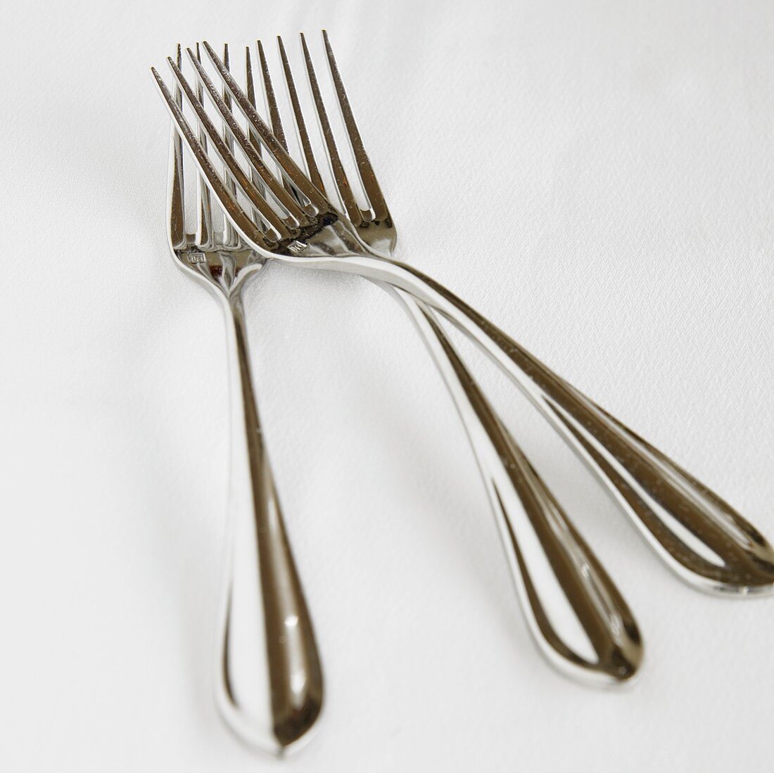 Three Forks on a White Background
