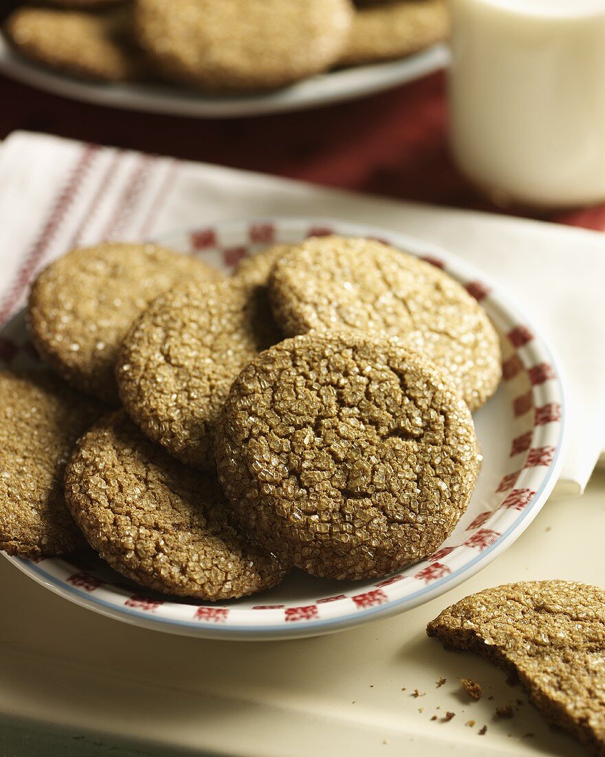 Ginger Snap Cookies and a Glass of Milk