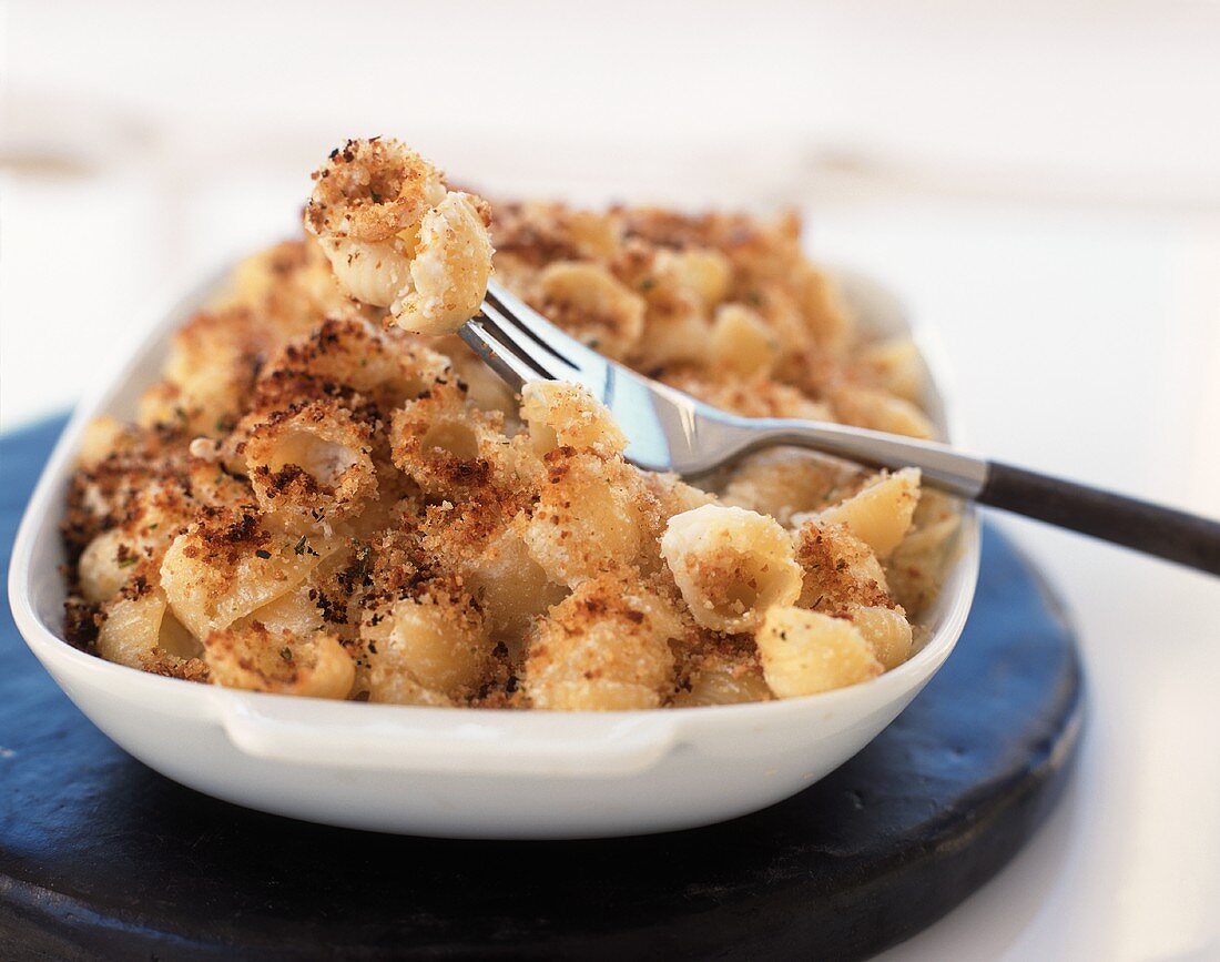 Macaroni and Cheese, überbacken