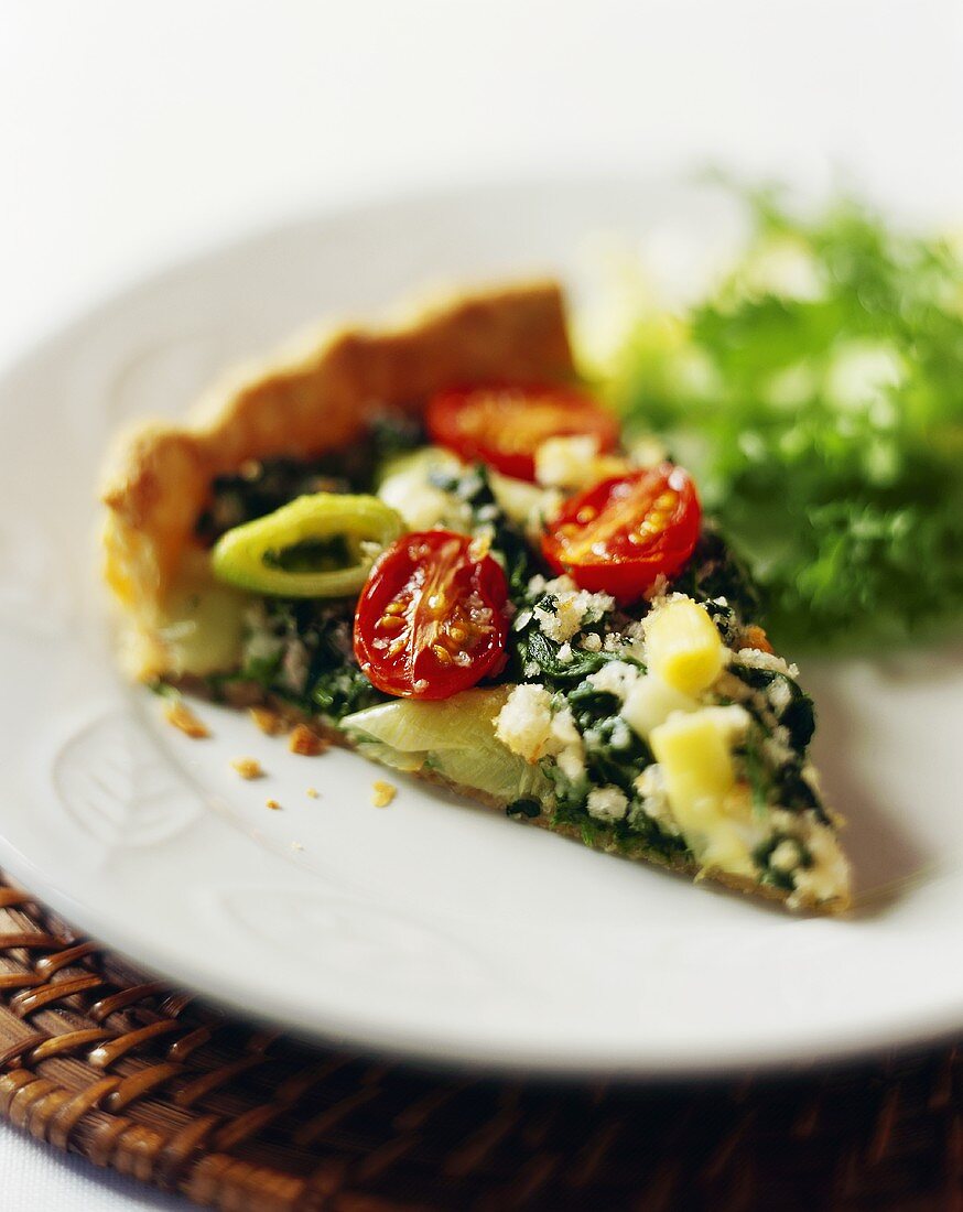 Slice of Tomato Leek Tart