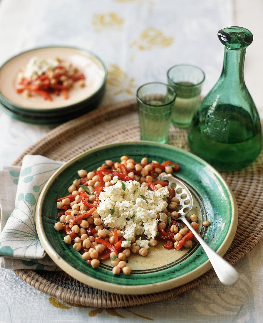 Middle Eastern Chickpea Salad with Feta