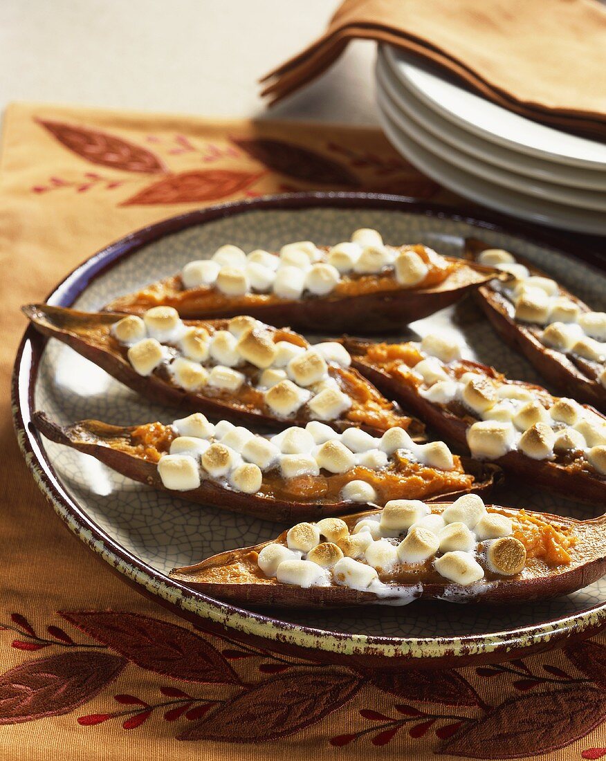 Baked Yams with Marshmallows On Top