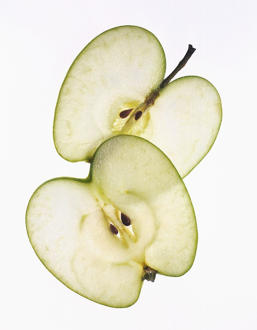Two Translucent Apple Slices