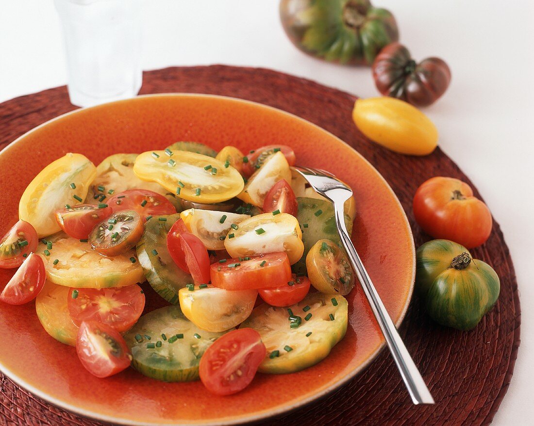 Tomatensalat aus Heirloom Tomaten