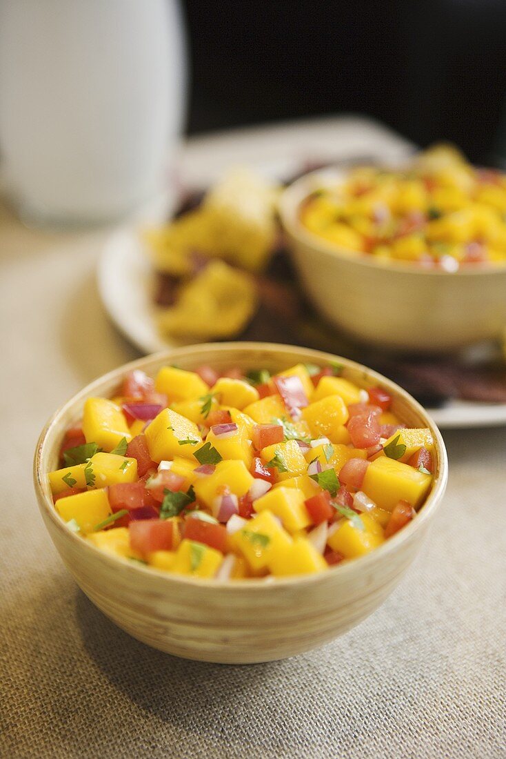 Bowl of Tomato Mango Salsa