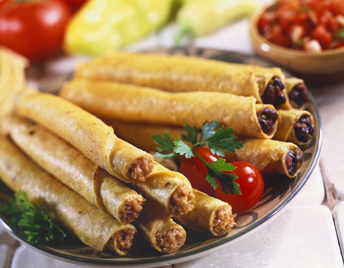 Plate of Assorted Taquitos