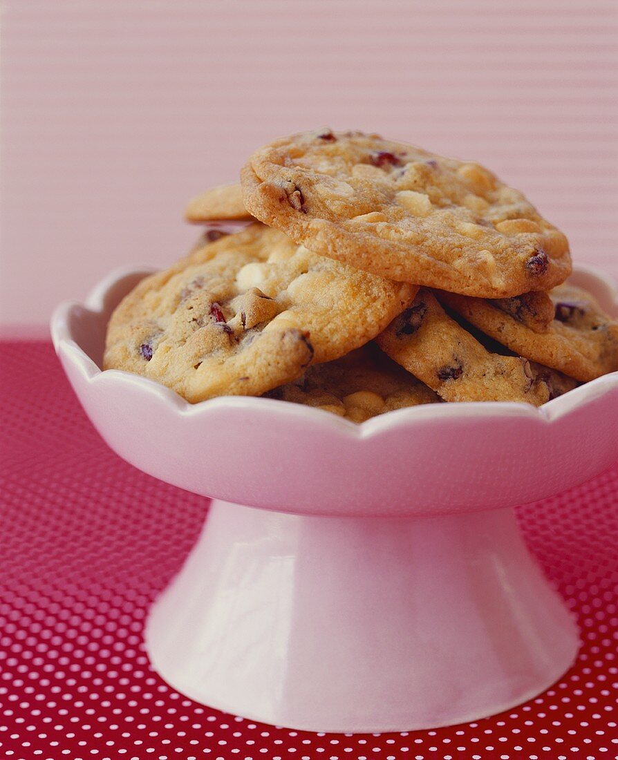 Chocolate Chip Cookies in Pedestal Bowl