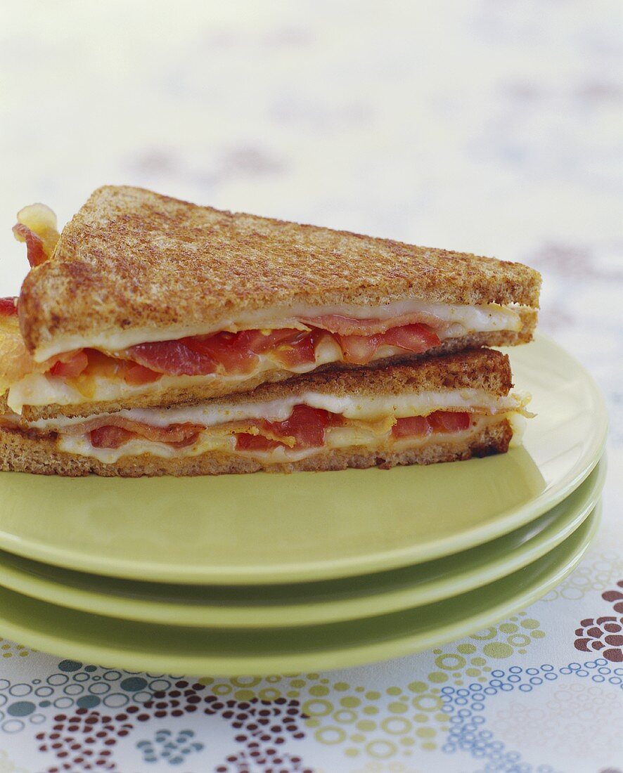 Grilled Bacon Sandwich; Halved