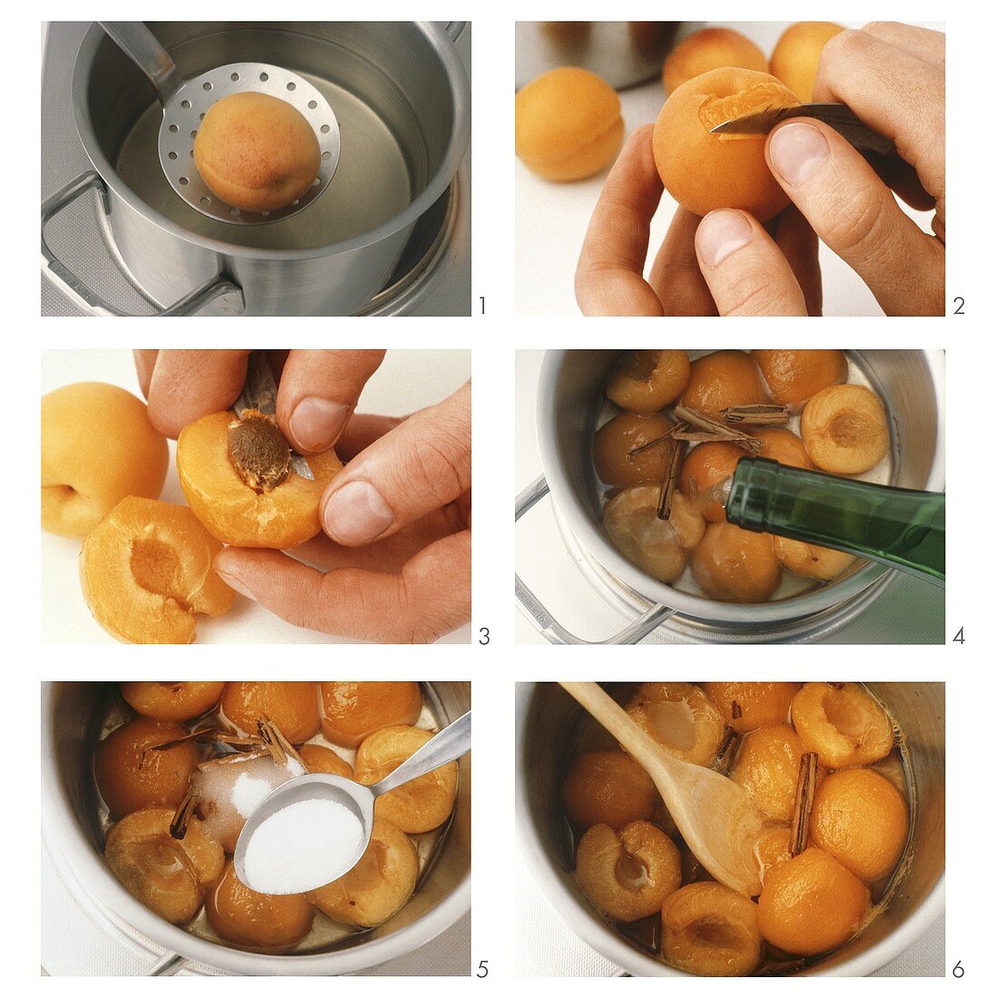 Making apricot compote