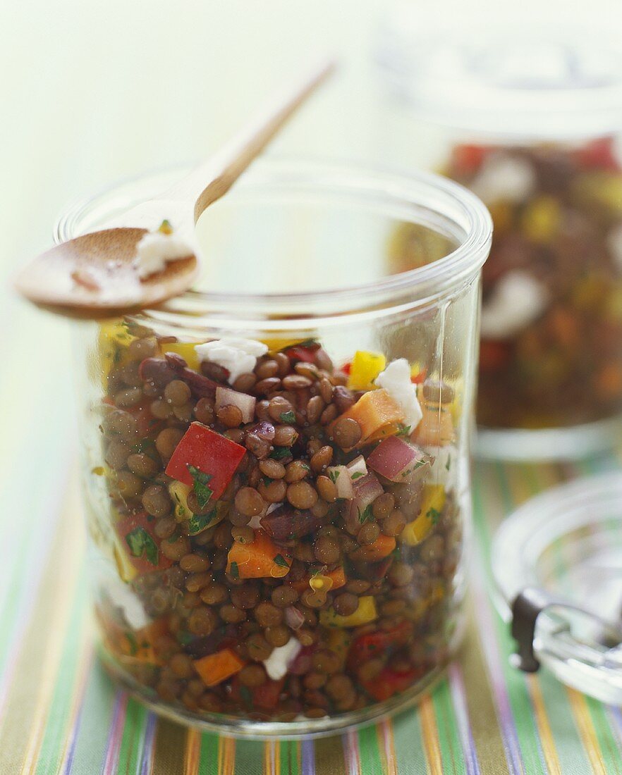 Jar of Lentil Salad