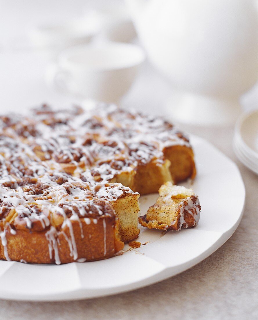 Zimtkuchen mit Zuckerglasur