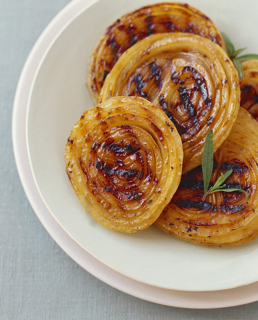 Grilled Onions on a Plate