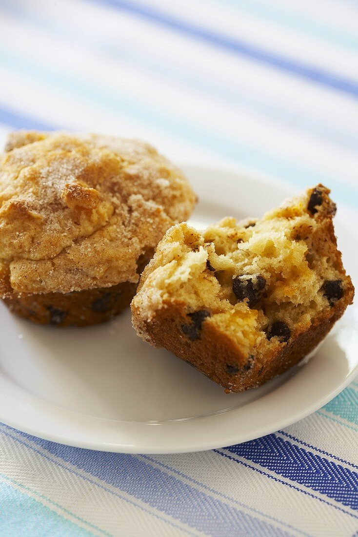 Apricot and Chocolate Chip Muffin