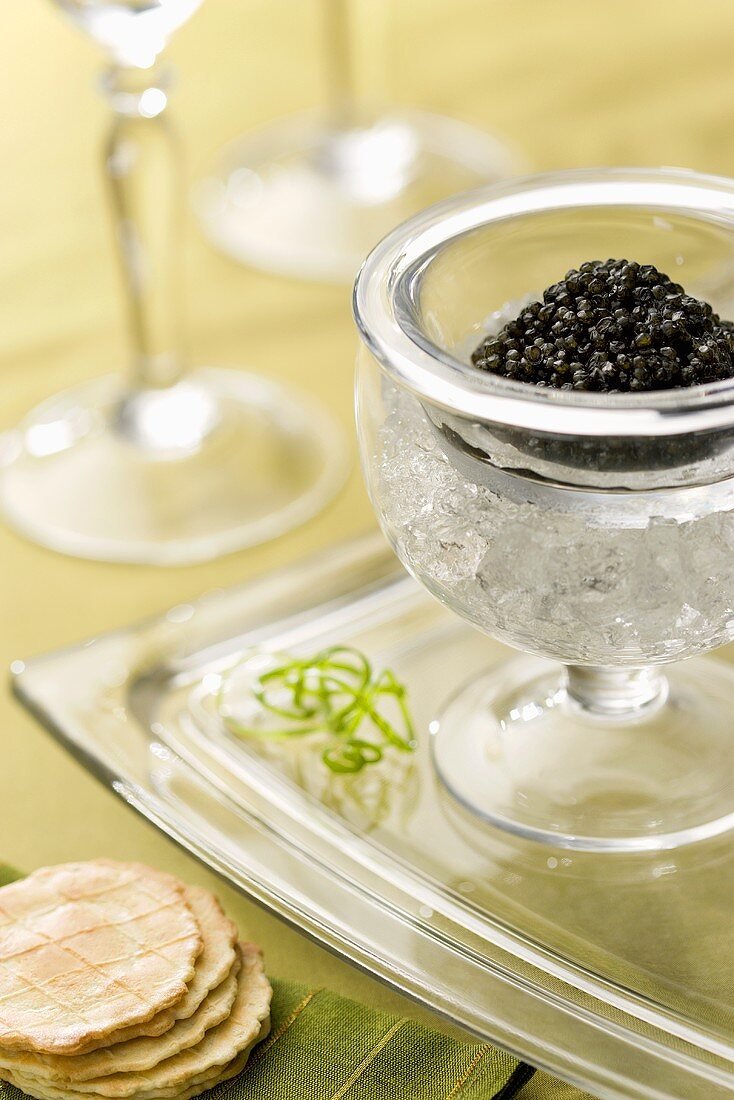 Caviar on Ice; Crackers