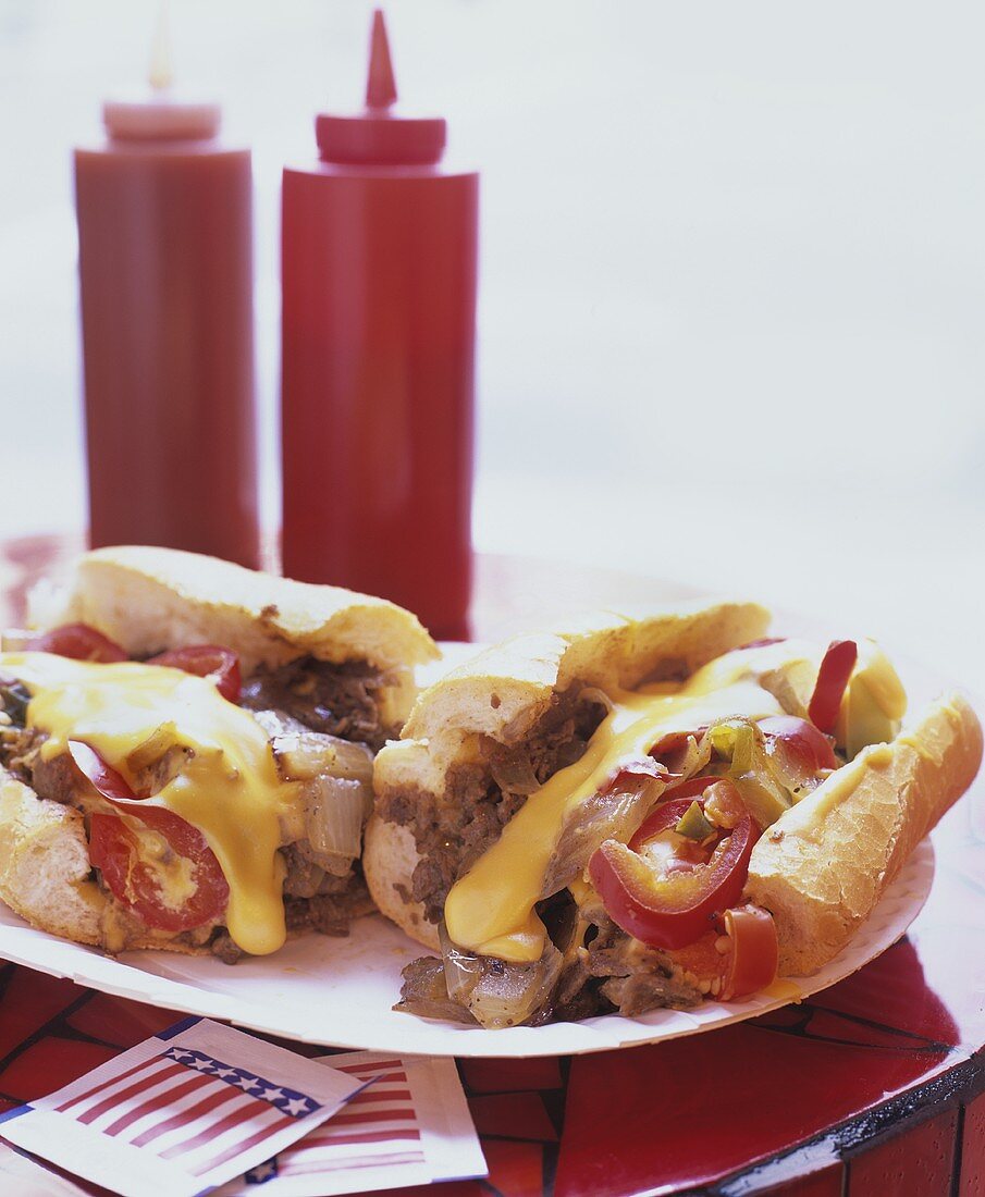 Philly Cheese Steak with Peppers and Onions