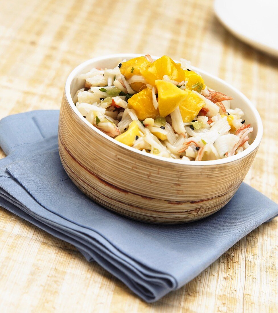 Bowl of Crab Salad with Mango