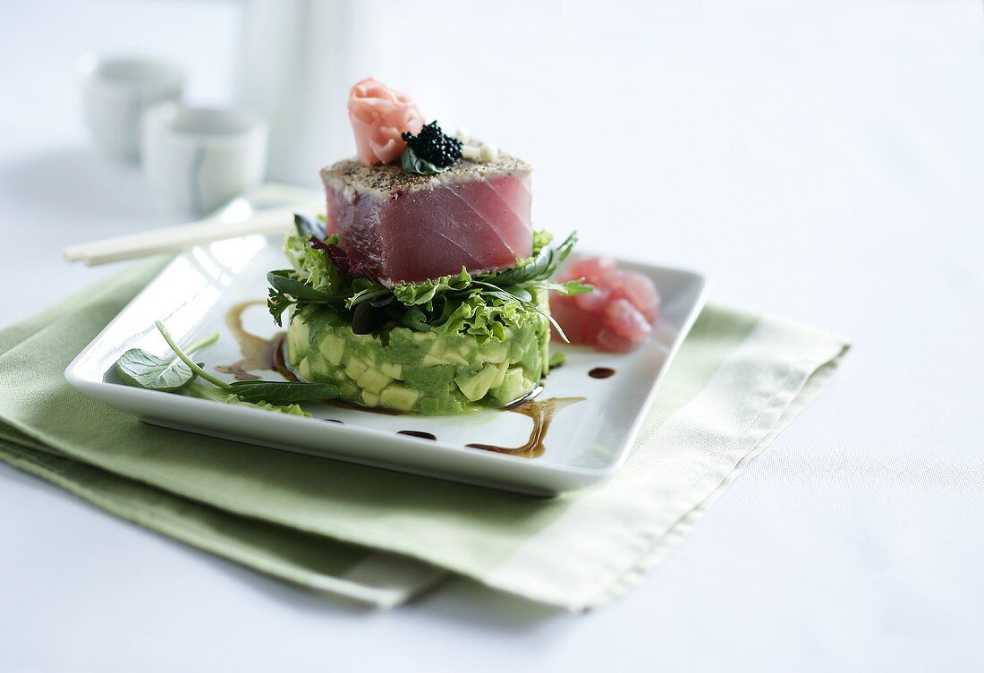 Tuna Avocado Sushi Appetizer