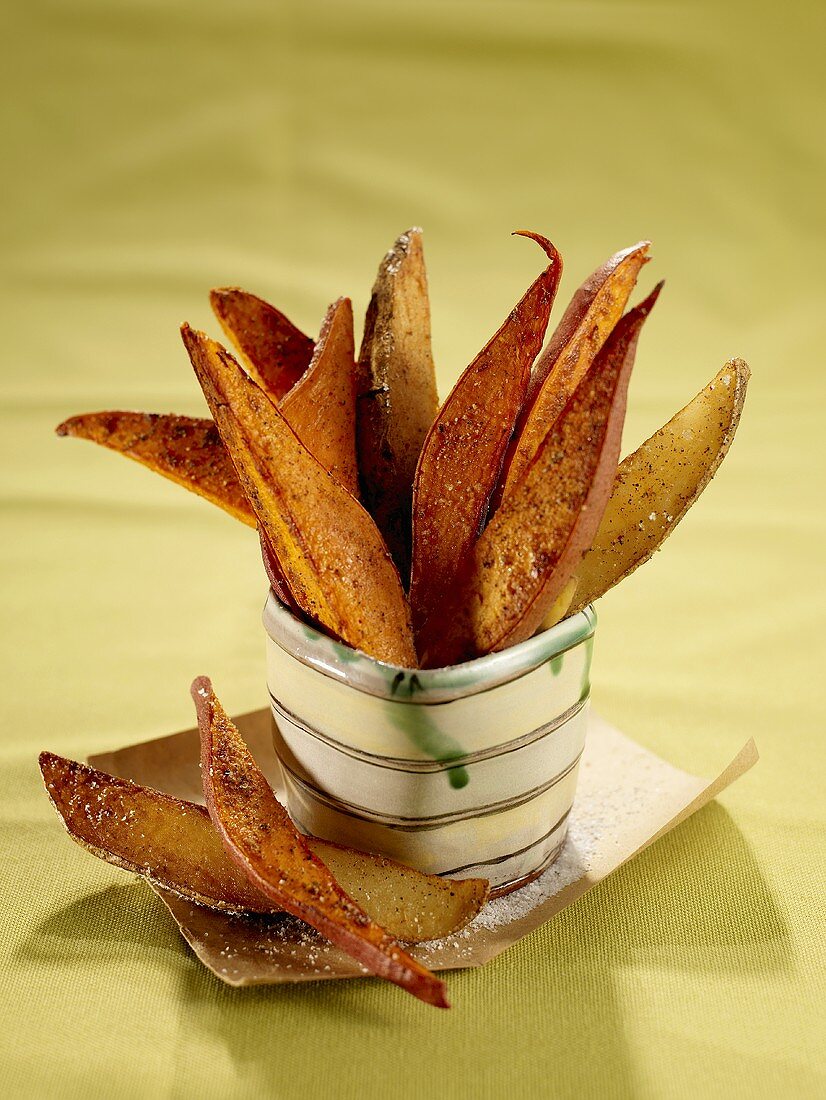 Container of Sweet Potato French Fries