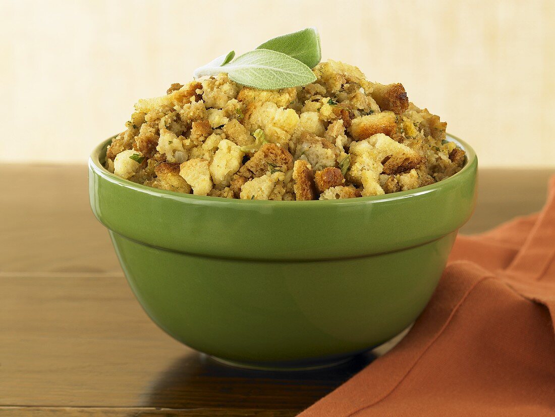 Bowl of Thanksgiving Stuffing