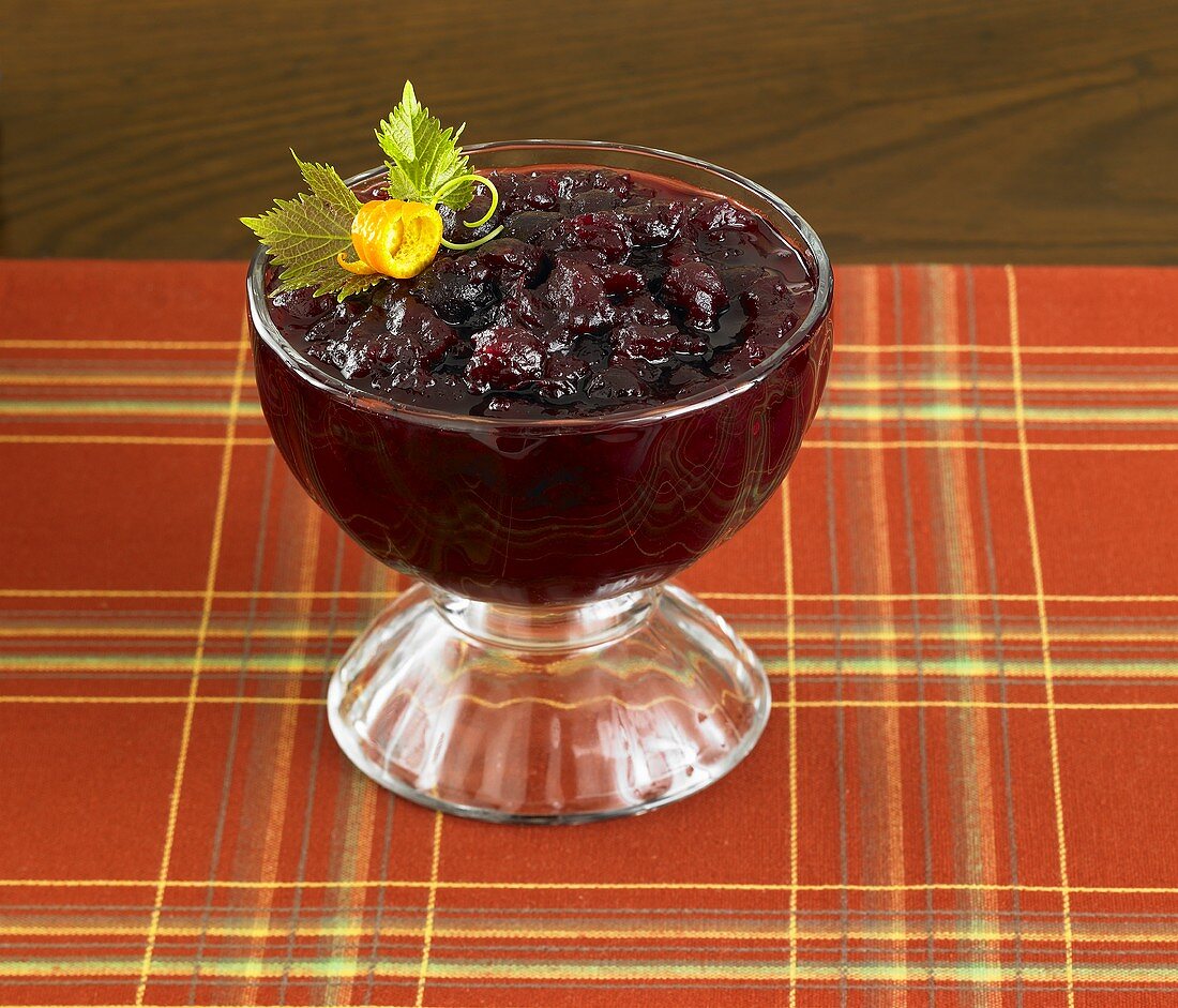 Bowl of Chunky Cranberry Sauce